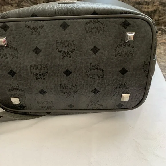 MCM Phantom Grey Small Drawstring Handbag - Picture 10 of 15